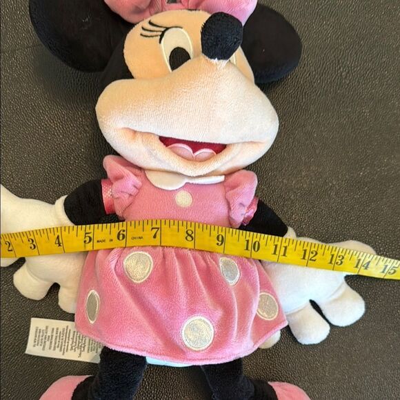 Disney Minnie Mouse Pink and Black Stuffed Animal - Picture 7 of 7